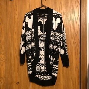 Like New! Mickey Mouse black and white cardigan 0x